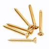 Musiclily Ultra 3x25mm Stainless Steel Strap Pin Screws Gold of Guitar/Ukulele, (Set 6)