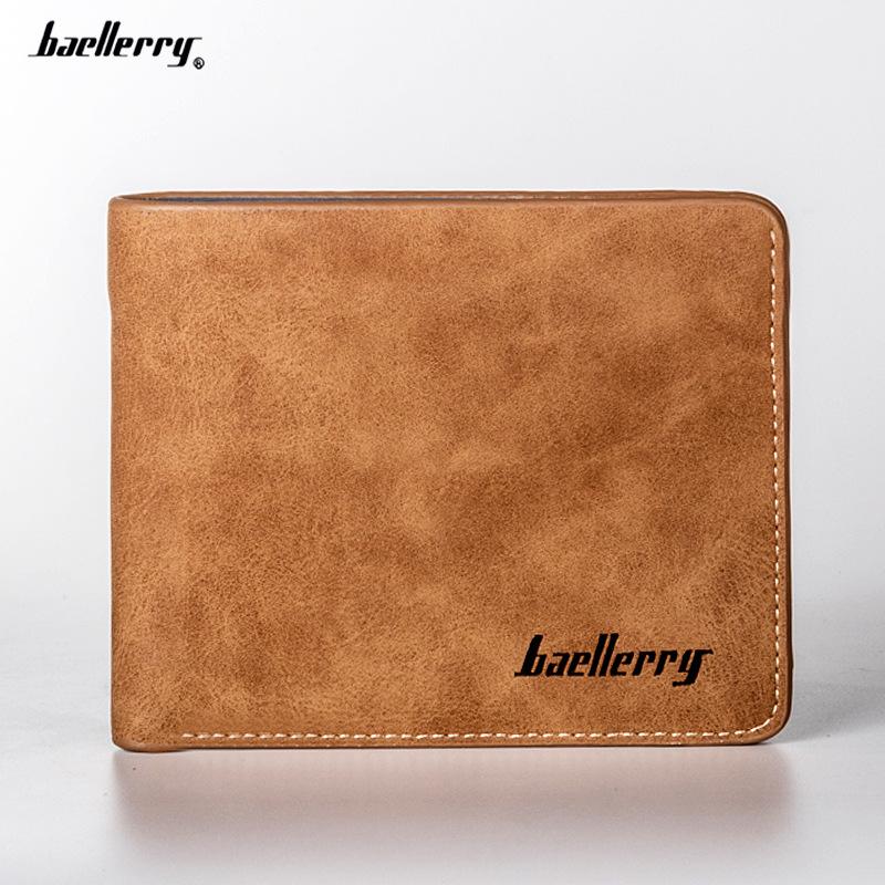 Baellerry Короткие стильные мужские кошельки, визитница, двойной кошелек из искусственной кожи, кошелек для мужчин, подарки GZW