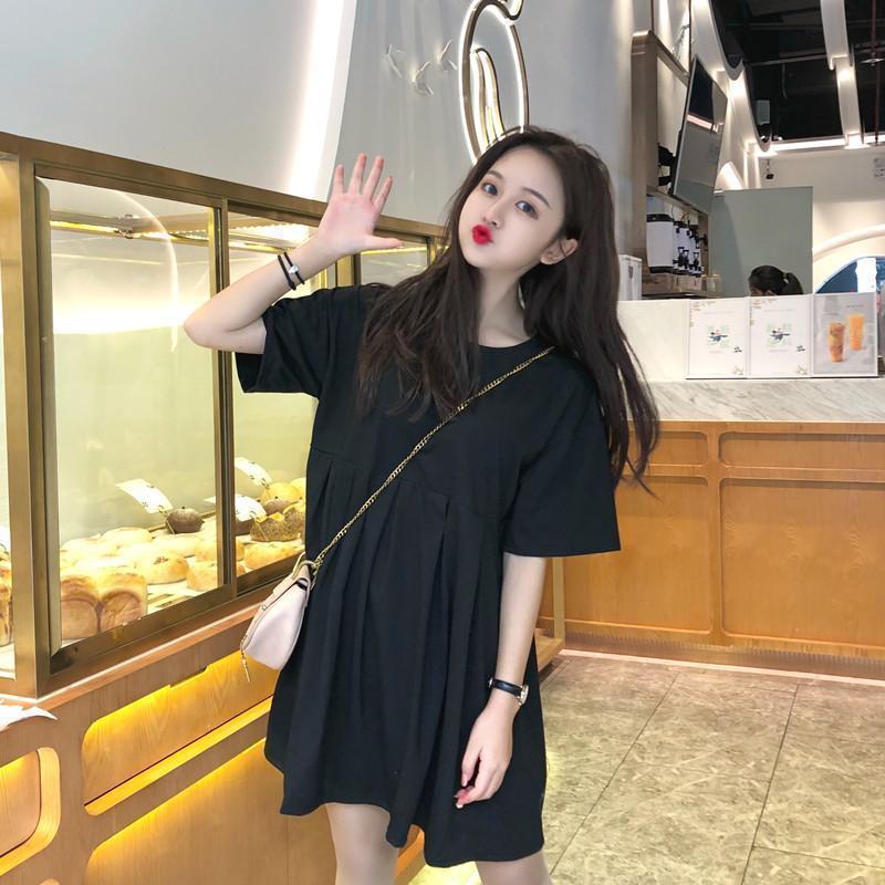 Летняя юбка для беременных из двух частей, длинная - до колена, большой размер