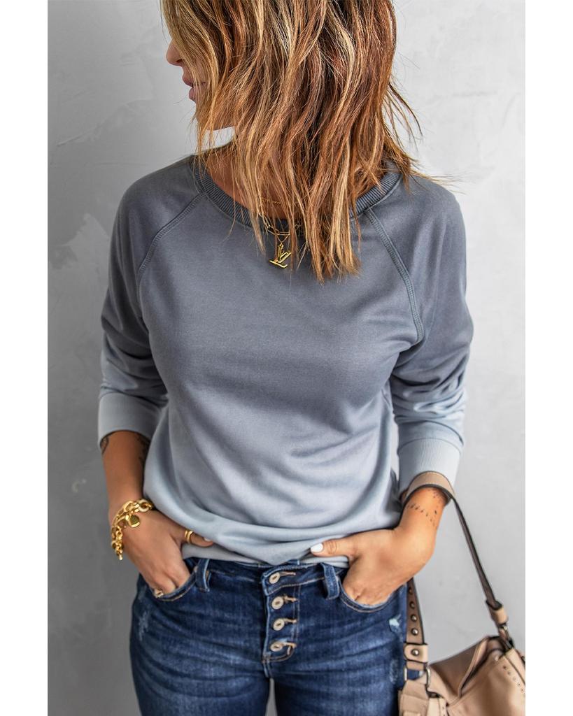 Azura Exchange Толстовка с круглым вырезом и длинными рукавами Ombre