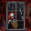 Хэллоуин Наклейка на окно Жуткий Призрак Зомби Постер на окно Наклейки Страшный Подвесной Декор-фон для Хэллоуин Вечеринки