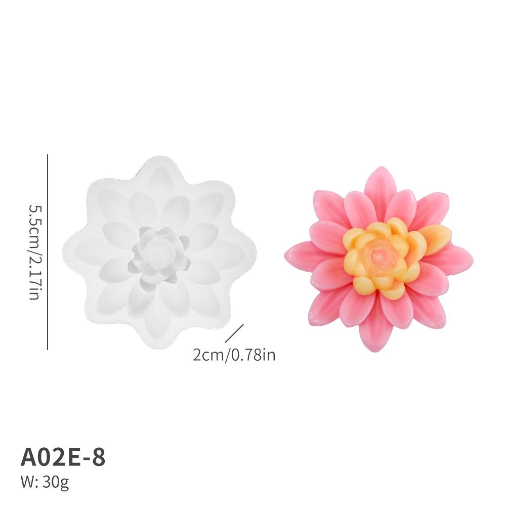 Силиконовая форма для свечи и мыла с ароматом лепестков розы 3D