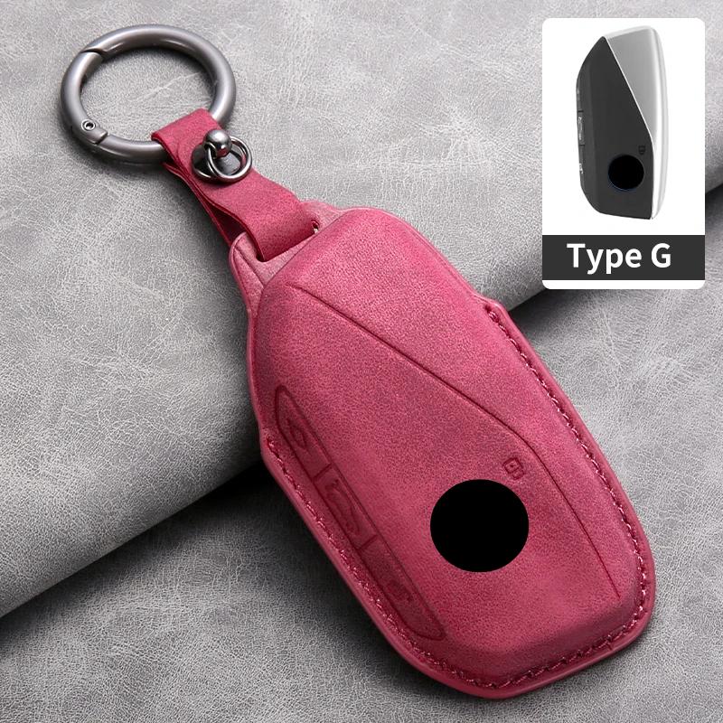 Кожаный чехол-накладка для ключа автомобиля для BMW I7 X7 G07 LCI IX I20 X1 U11 7 серии G70 G09 XM U06 G81 M3 2023 Защита Брелок