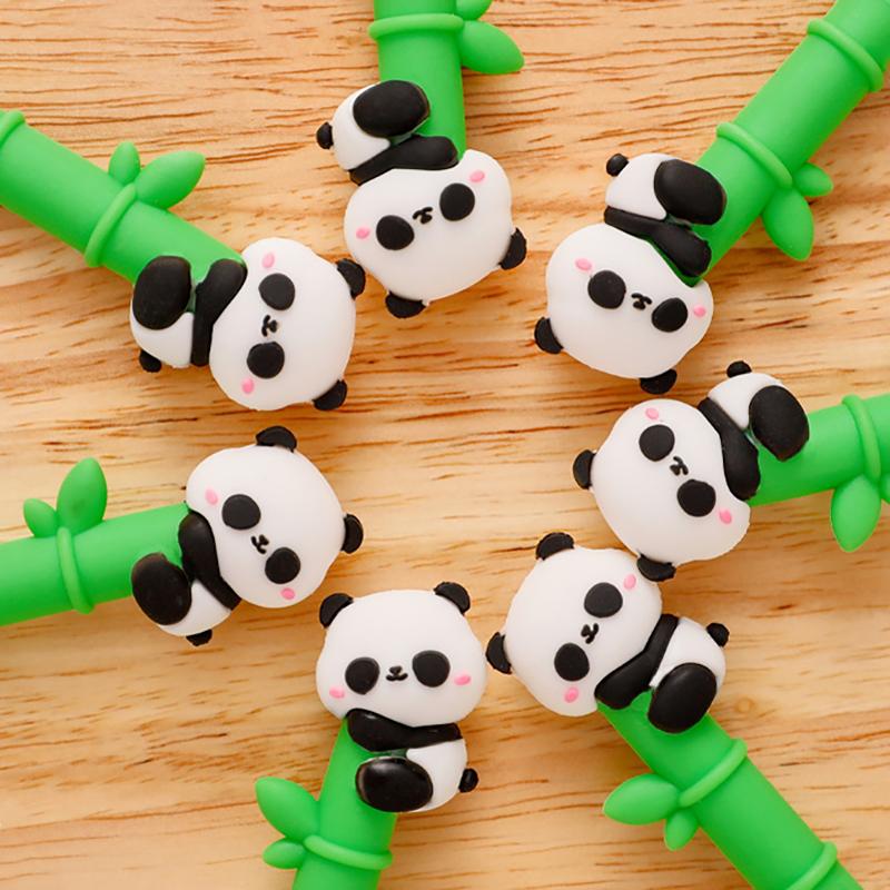 10 Panda Shaped Gel Pens For Students Soft Glue Cute Learning Stationery High Value Creative Signature Pen