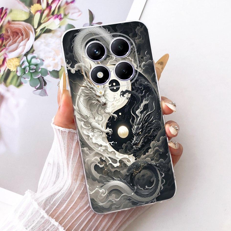 For Xiaomi Redmi Note 14 Pro Plus 5G Case Luxury Cartoon Lion Dragon Cover Soft Slim Silicone Funda For Redmi Note 14 Pro Bumper
