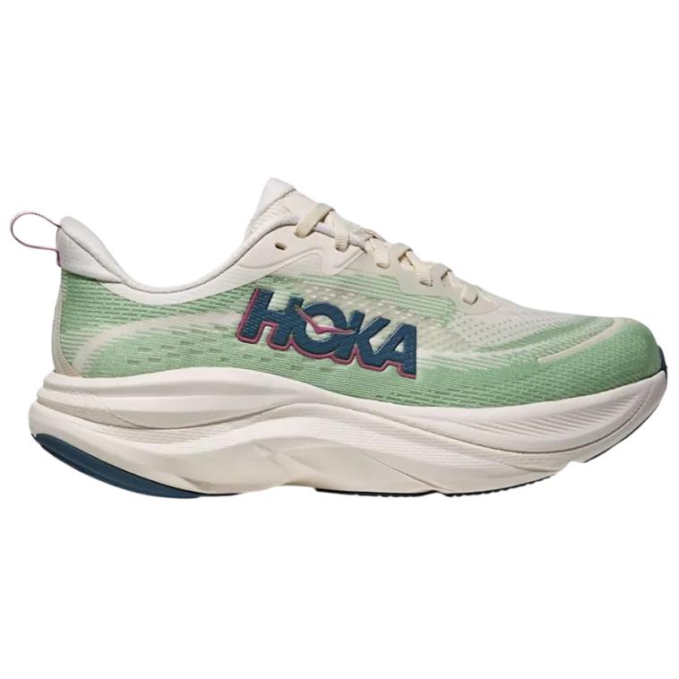 HOKA One One SKYFLOW Кроссовки для бега Женские Белые Зеленые 1155113-ARVN