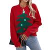 Plus Size Christmas Tree Women's Knit Sweater 2024 Autumn and Winter New Round Neck Pullover Christmas Day Sweater