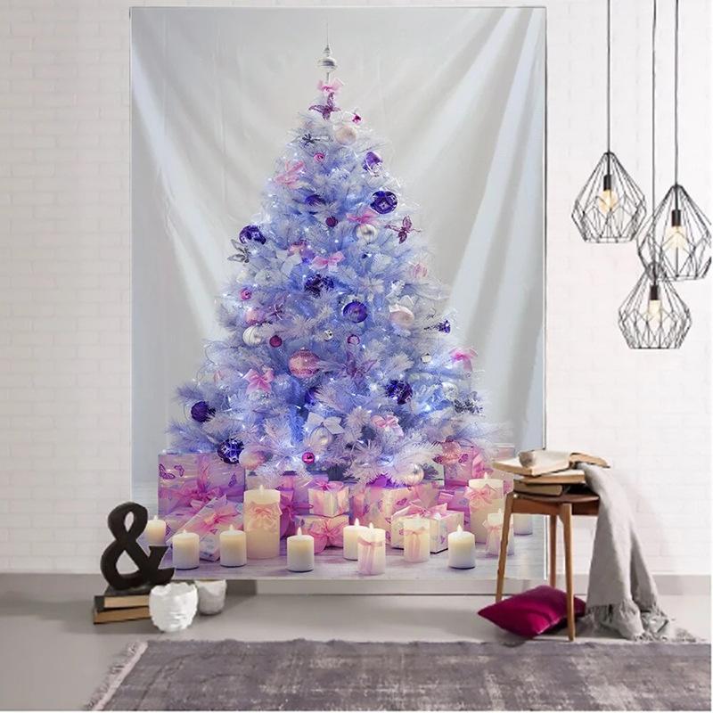 Christmas Tree Hanging Fabric Decoration Small Fresh Christmas Background Wall Blanket Wall Cloth Simple Tapestry Large Size
