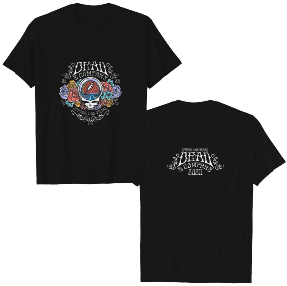 Dead And Company Sphere Las Vegas 2025 Tour T-Shirt Mens Womens Tees Top Heavyweight T-Shirt Mens Womens Tees Top Men's