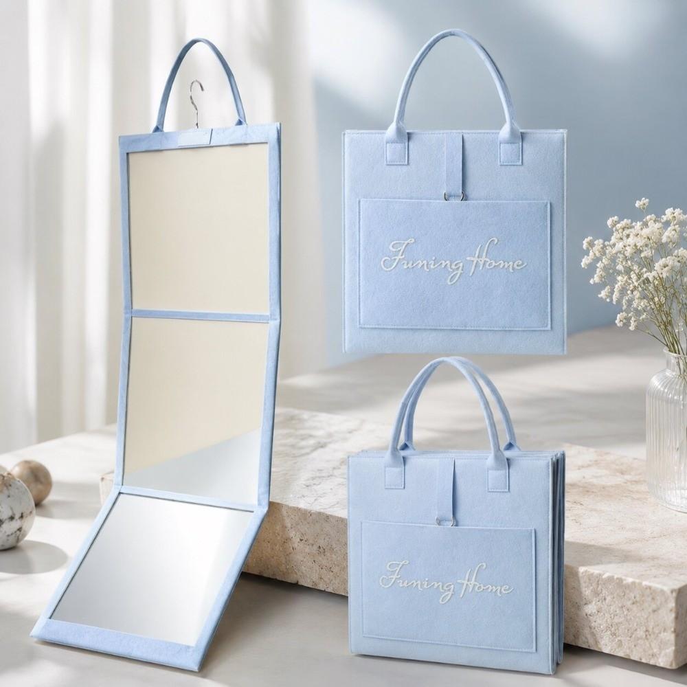 Can Be Flat Can Be Stand Foldable Full-Length Mirror Thoughtful Protection Makeup Mirror Dormitory
