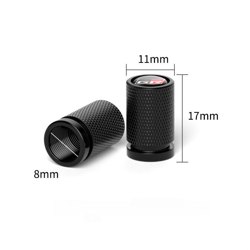 xzlhg9 4 Pcs Car Tire Valve Stem Caps Dustproof Waterproof for Toyota GR Racing Yaris 86 Corolla Hilux Supra C-HR Exterior Accessories