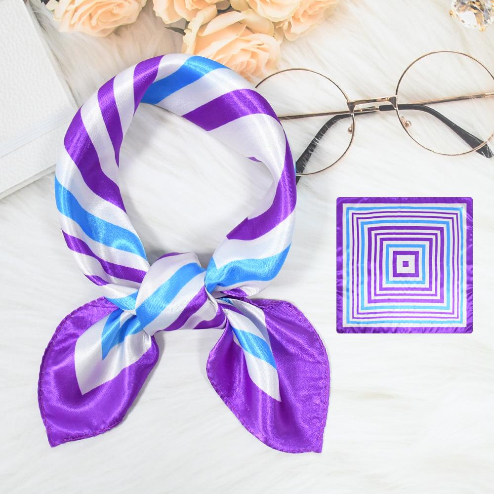 Новый модный высококачественный шелковый шарф квадратный шарф цепочка имитация шелка 50x50 маленький шарф для женщин