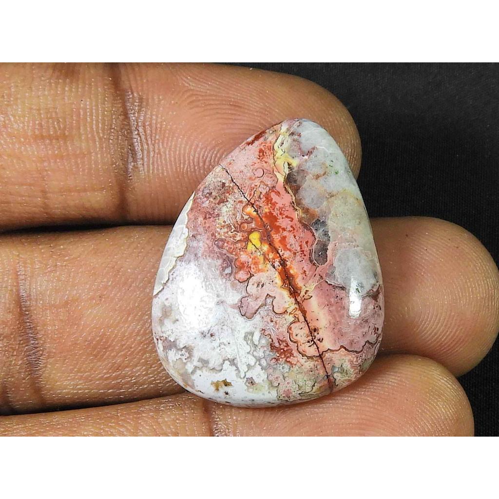 Натуральный Сумасшедший Кружевной Агат Овальный Кабошон Свободный Драгоценный Камень 23X39X07ММ SK-1889