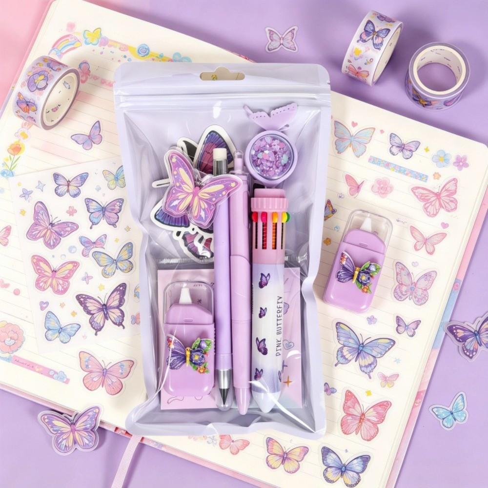 Dreamy Butterfly Theme Stationery Kit Complete Stationery Ballpoint Pen Gel Pen  School Supplies