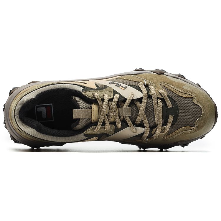 Fila Oakmont 2 Mesh Fabric Leather Sports Comfort Low-Top Lifestyle Shoes Men Sneaker Dusk-Green Corn F12M242113FDC