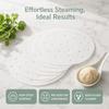 100PCS 6 Inch Steamer Liner Wood Pulp Paper Parchment Steamer Paper  Steaming Baking