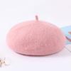Warm Artist Beret Solid Color Flat Cap French Beanies  Female Girls