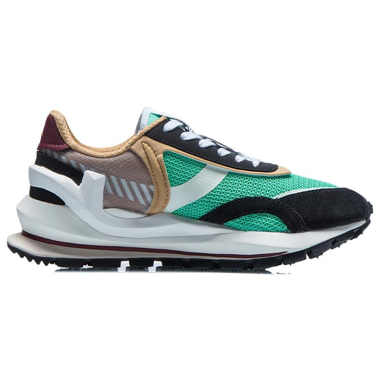 Кроссовки для бега Li Ning Женские Низкие Нефритово-Морозно-Зеленые/Черные/Цветочно-Крысино-Коричневые AGCR058-2