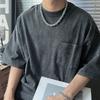Ожерелье из титановой стали с инкрустацией сапфирами, мужское, нишевый дизайн, хип-хоп, толстая цепь, до ключицы, парные аксессуары