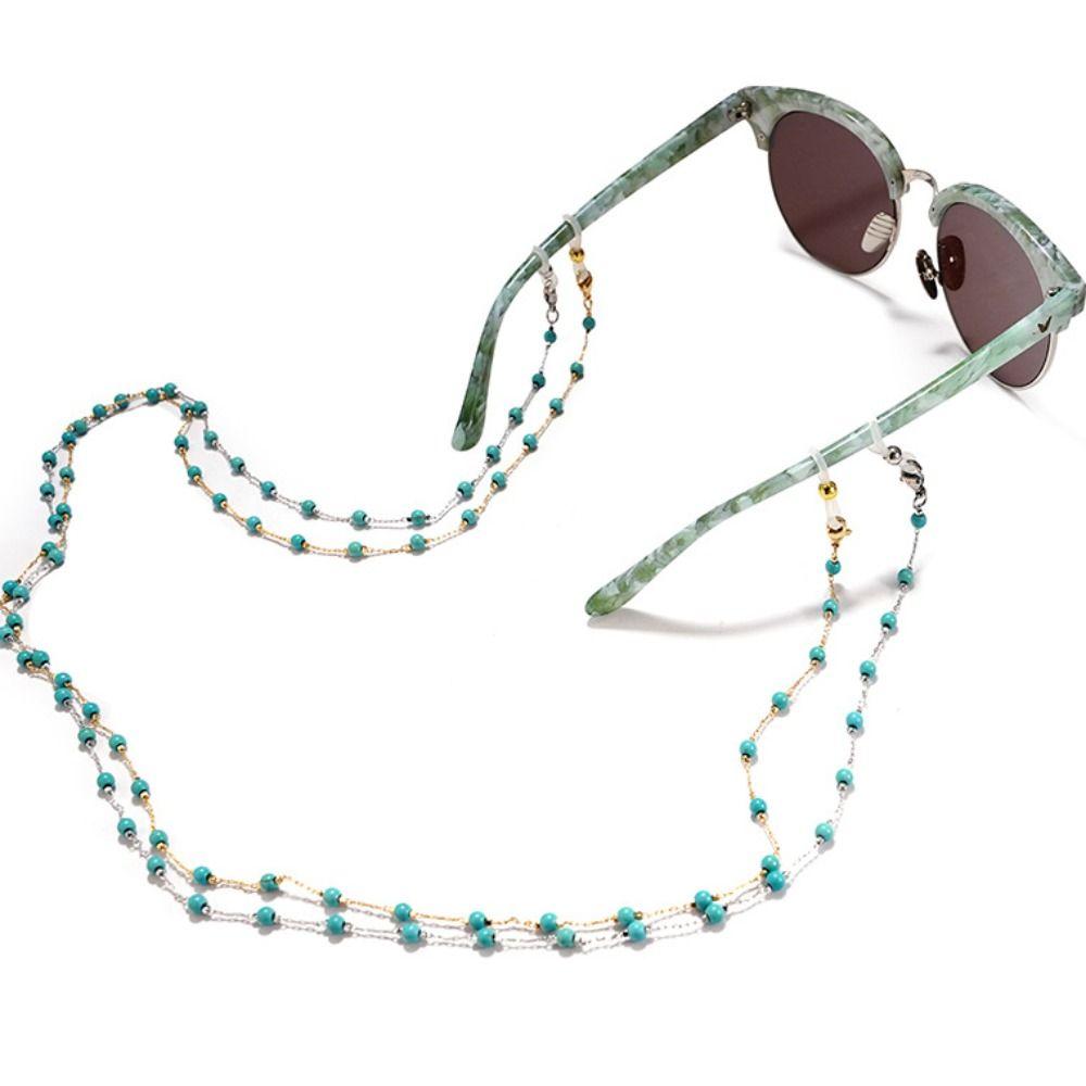 Anti-Lost Eyeglass Holder Necklace Turquoise Eyeglass Lanyard Sunglasses Chains Reading Glasses