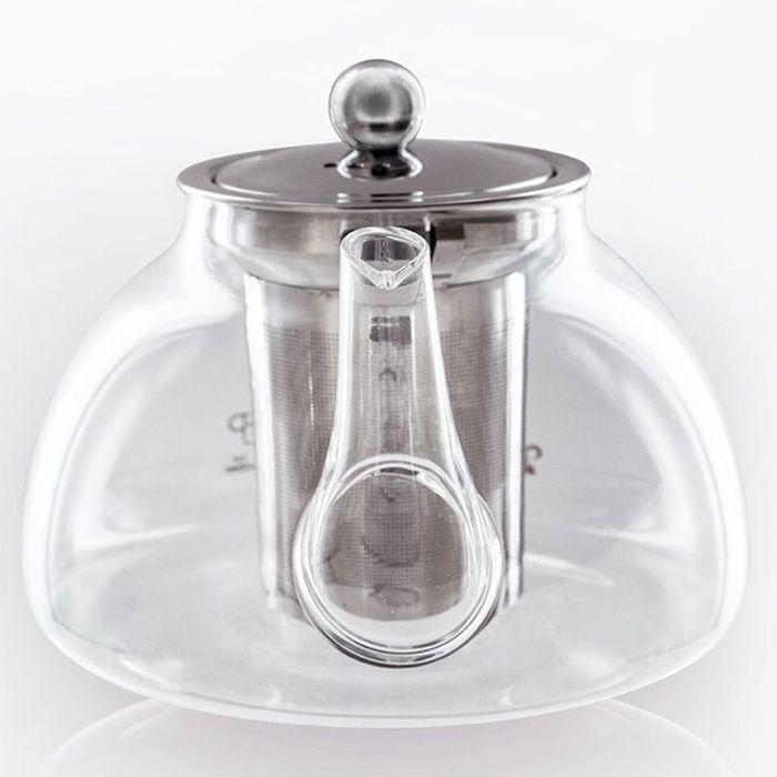 Théière en verre avec filtre en inox - 0,8 L