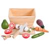 Детский игровой домик Деревянный Фруктовый Деревянный Ящик Нарезка Музыкальный Раннее Образование Нарезка Овощей Кухня Еда Развивающие Игрушки