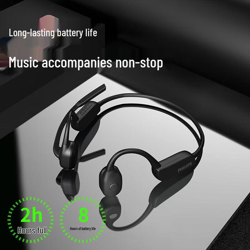 Philips TAN5609 Bone Conduction Bluetooth Headset with Rotating Mic