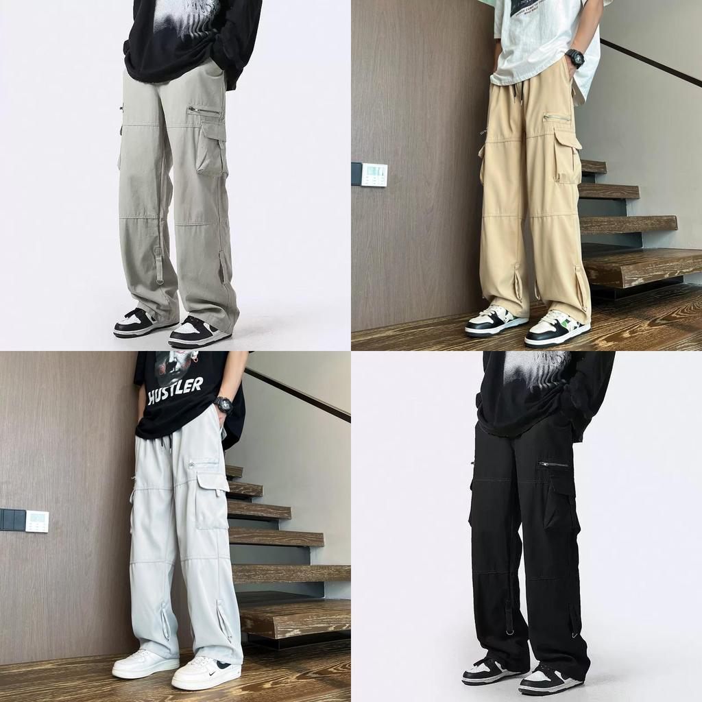 Port Authority Cargo Pants With Multiple Pockets For Casual Wear Men Spring Autumn