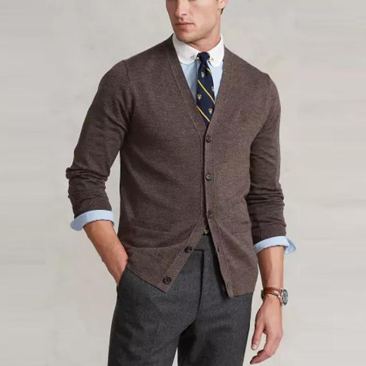 Polo Ralph Lauren Свитер мужской приталенный коричневый MNPOSWE16820776-200