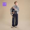 Little Naive Girls' Fleece-Lined Pleated Straight-Leg Casual Pants