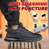 Защитная обувь, мужская обувь со стальным носком, противоударная мужская рабочая обувь, кроссовки, легкая, устойчивая к проколам, неразрушимая обувь