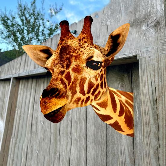 3D металлический настенный декор с животными, лошадь, корова, жираф, настенный кулон, нержавеющая кованая настенная статуя, произведение искусства, украшение для дома и улицы