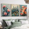 Vintage Mexican Cactus Poster Floral Moon Aesthetic Canvas Painting Prints Colourful  Wall Art Picture Room Home Decor
