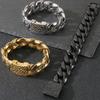 25 мм толстый браслет из кубинских звеньев в виде змеи для мужчин, прочный браслет из нержавеющей стали в стиле хип-хоп, мужские 9,06-дюймовые байкерские панк-ювелирные изделия, подарки