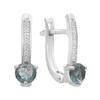 Silver Earrings with London Blue Topaz 0.886ct (2196129)