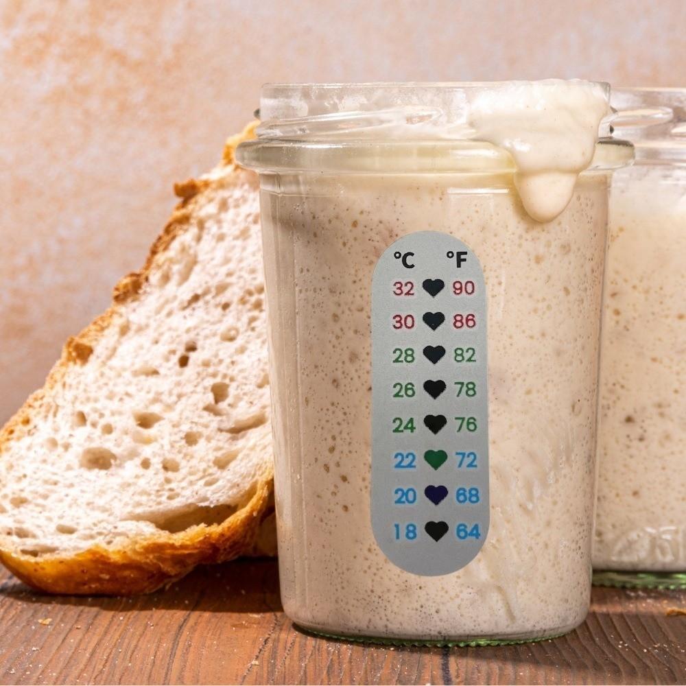 Instant-Read Fermentation Jar Thermometer Patch Heart 18-32 ℃ Digital Temperature Sticker PET Waterproof