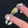Natural Polychrome Jasper Anniversary Flower Bangle Jewelry 925 Sterling Silver