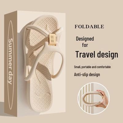 Унисекс Портативные Складные Нескользящие Дорожные Тапочки для Ванны и Пляжа