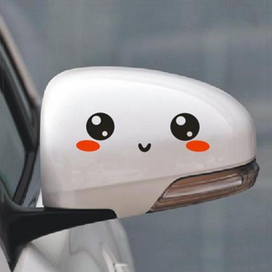 2шт прекрасный глаз/панда мультфильм светоотражающий автомобиль зеркало заднего вида наклейка наклейка декор