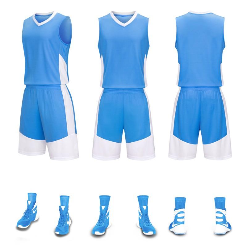 Mens Basketball Jersey Set Adult Kids Training Sports Outdoor Quick-Dry Team Uniform Plus Size