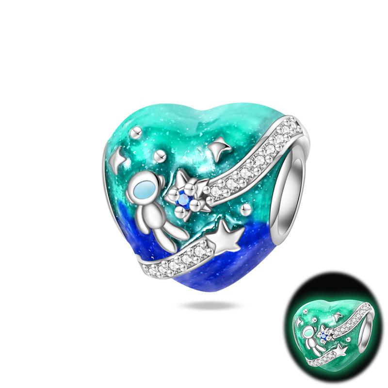 Лесное Сияние Эلف Олень Шарм-Бусина Компонент Астронавт НЛО Компоненты Бусин Разработаны Для Аутентичного Оригинального 3мм Медный Металлический Браслет Высокое Качество Тонкое