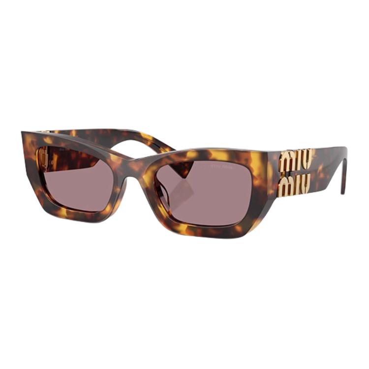 Miu Miu Logo Mirrored Frame Irregular Sunglasses Women sunglasses Tortoise SUM09WS-14L20I53