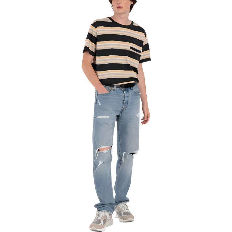 Levi's Jeans Men's Blue Moderate Ripped Pants 00501-3324