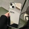 Привет&Милый Зеркальный Чехол для Телефона iPhone 17 17E 16E 14 12 16 ProMax 11 15 13 Ударопрочный Прозрачный Защитный Чехол