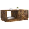 Coffee Table Smoked Oak 90 x 50 x 37 cm Wood Based Material