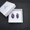 Bllaijewelry серьги с застежкой из натурального африканского аметиста, стерлинговое серебро 925 пробы, изысканные украшения для женщин, жены, роскошный дизайн, подарок на годовщину