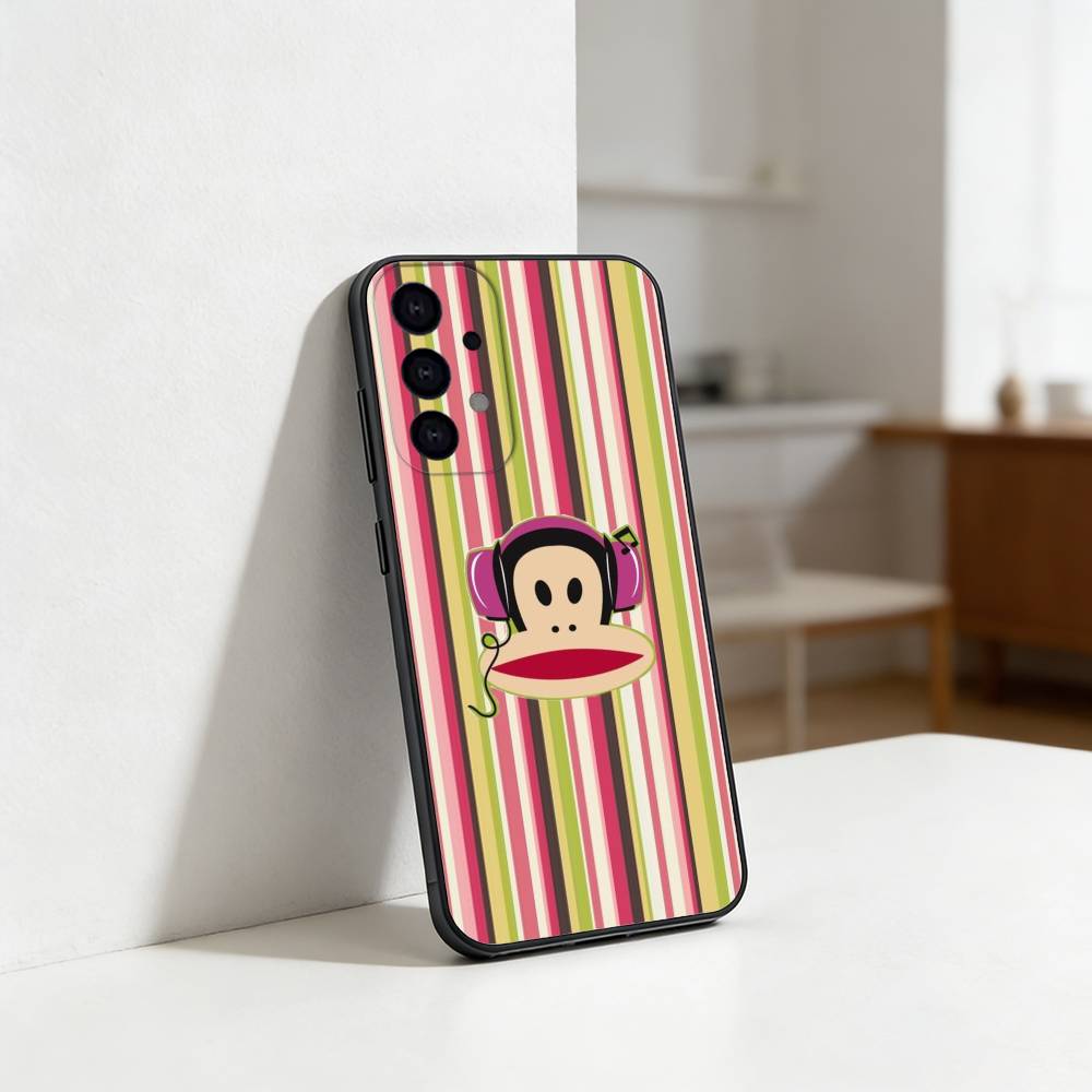 Милый забавный американский бренд P-Paul Frank Чехол для телефона для Samsung S25,S24,S21,S22,S23,S30,Ultra,S20,Plus,Fe,Lite Черный корпус