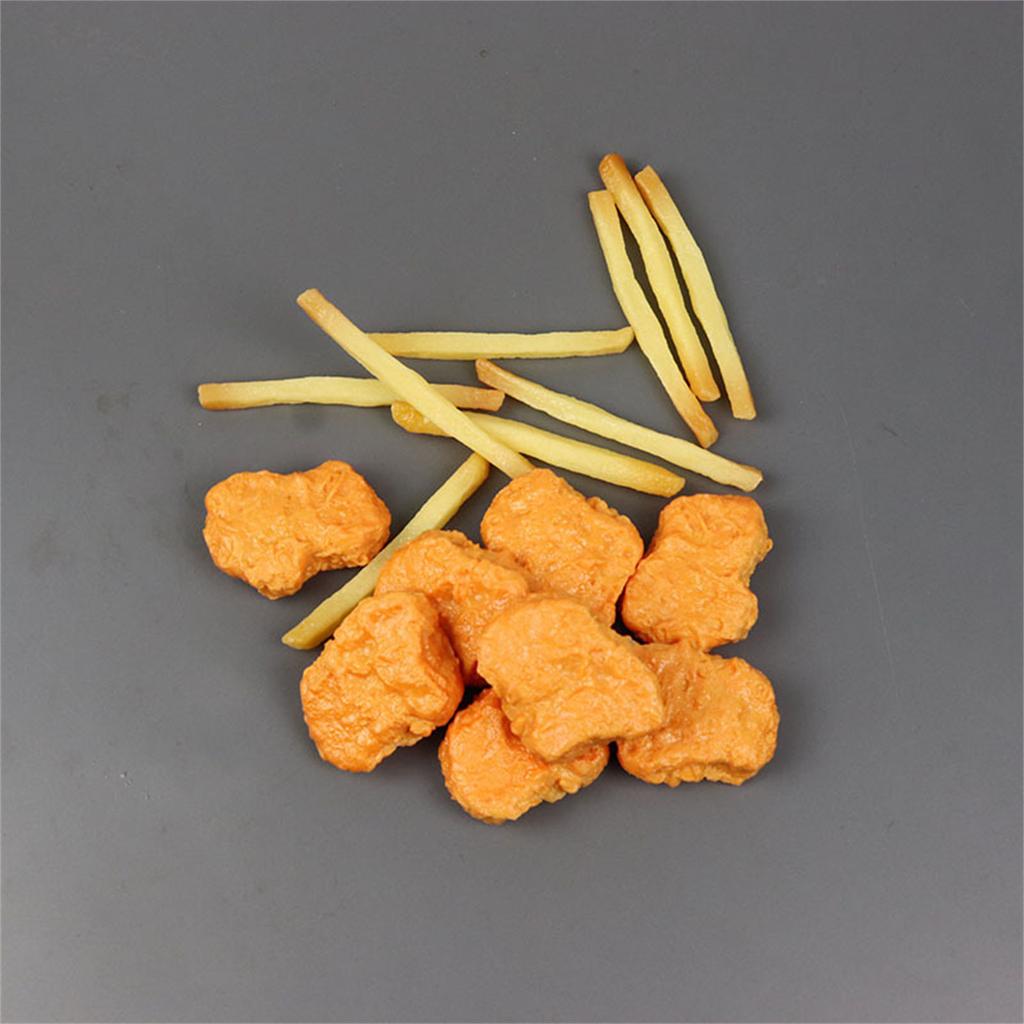 Pack of 6 Artificial Fake Chicken Artificial Chicken Nuggets Realistic Fried Chicken Models Great for Kitchen Display