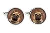 Pug - cufflinks and tie with your photo, a suit decoration, men's jewelry from the Art-Dog brand.
