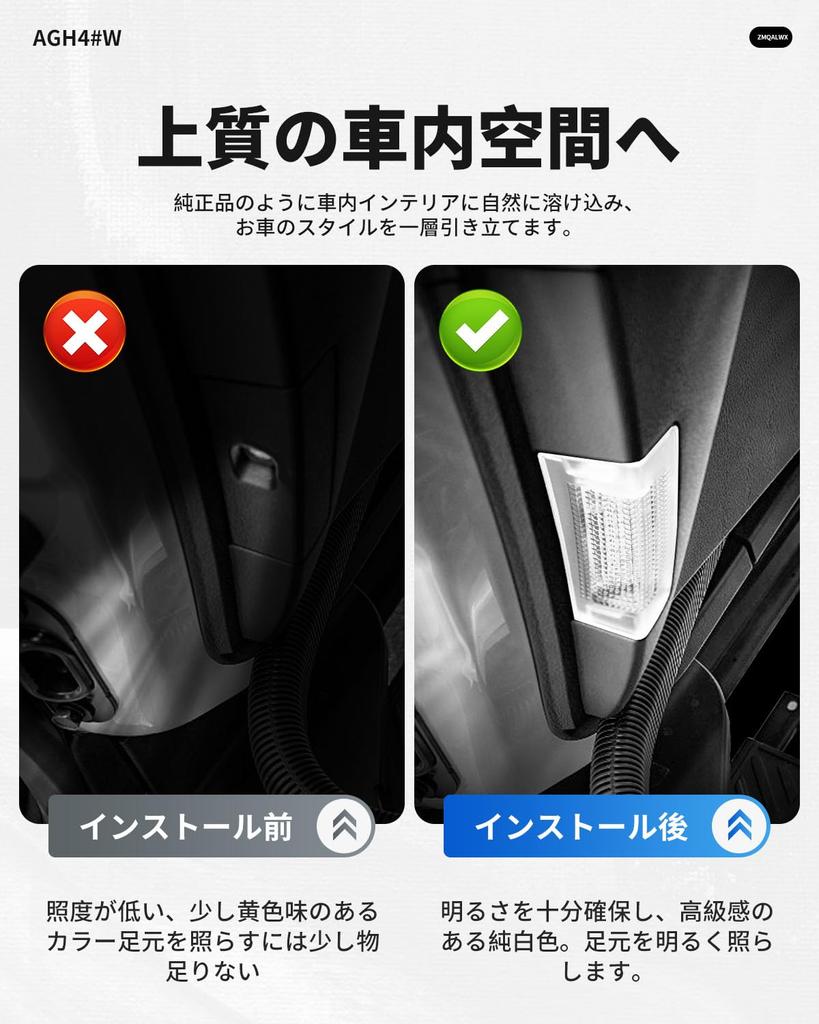 Toyota New Alphard 40 Сдвижная дверь Подсветка приветствия и порога Приветственная подсветка двери для задней части Оригинал Легкий Высокий Включает установочный комплект Набор из